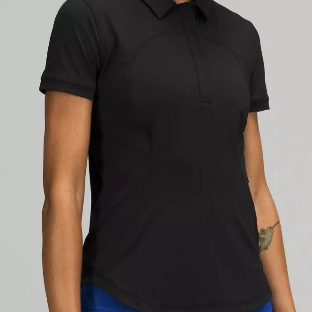 Lululemon Quick-Drying Short Sleeve Polo Shirt Black